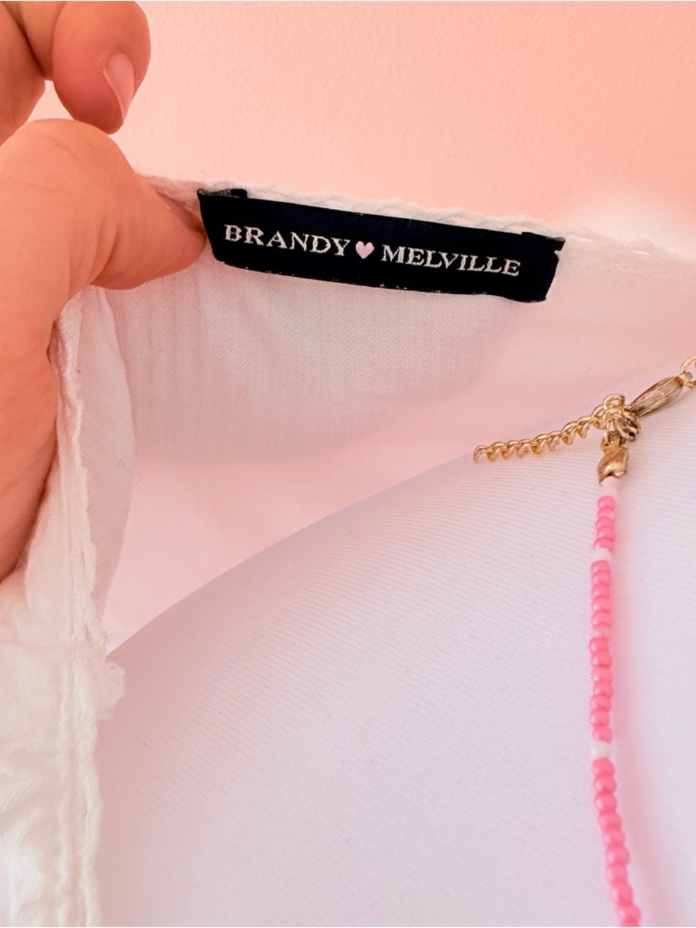 Brandy Melville White Scoop-Neck Puff Sleeve Top - Picture 7 of 7